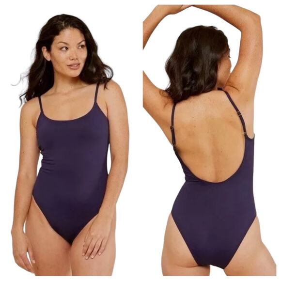 NWT ANDIE SWIM Women's Navy The Laguna One Piece Open Back Swimsuit - Picture 9 of 9